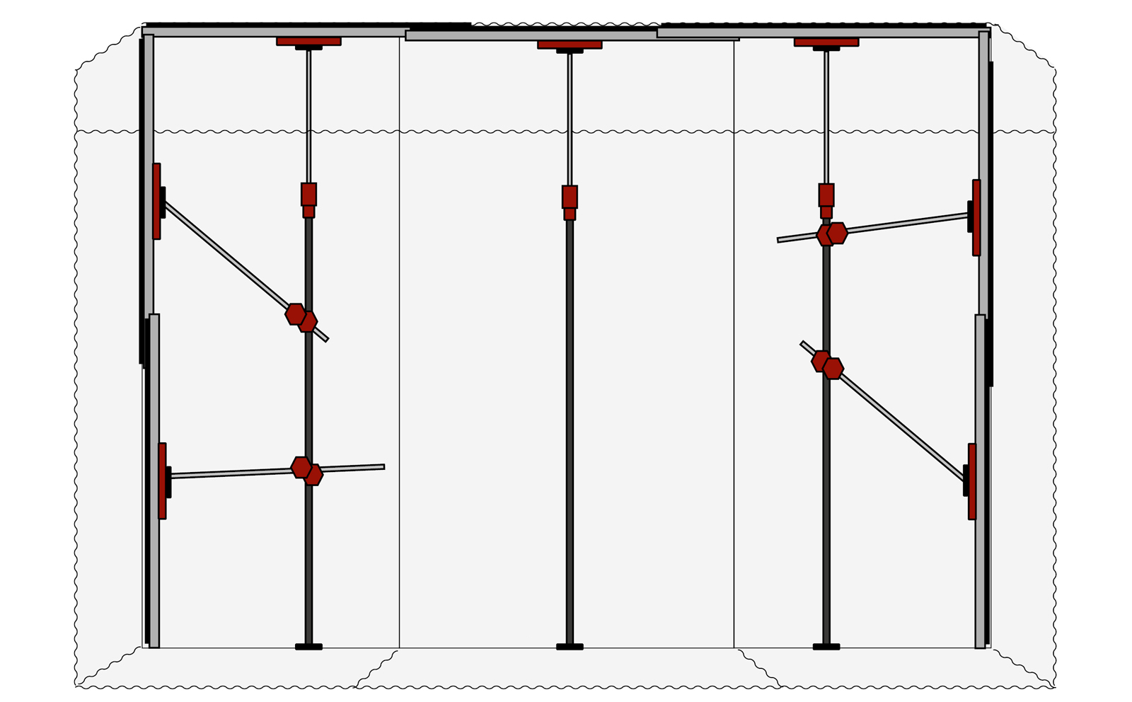 Staubschutzwand Folienwand Staubschutz Schmutzschleuse 4x10 m mit  Reißverschluss : : Baumarkt